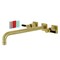 Kingston Brass KS6047DKL Wall Mount Tub Faucet, Brushed Brass KS6047DKL - alternate 1